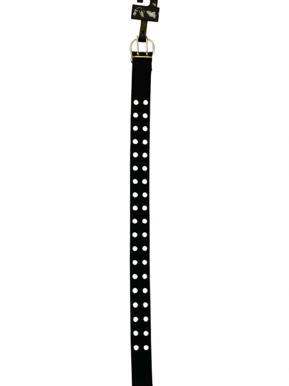 Kids Black Grommet Canvas Belt with Silver Buckle Size MEDIUM